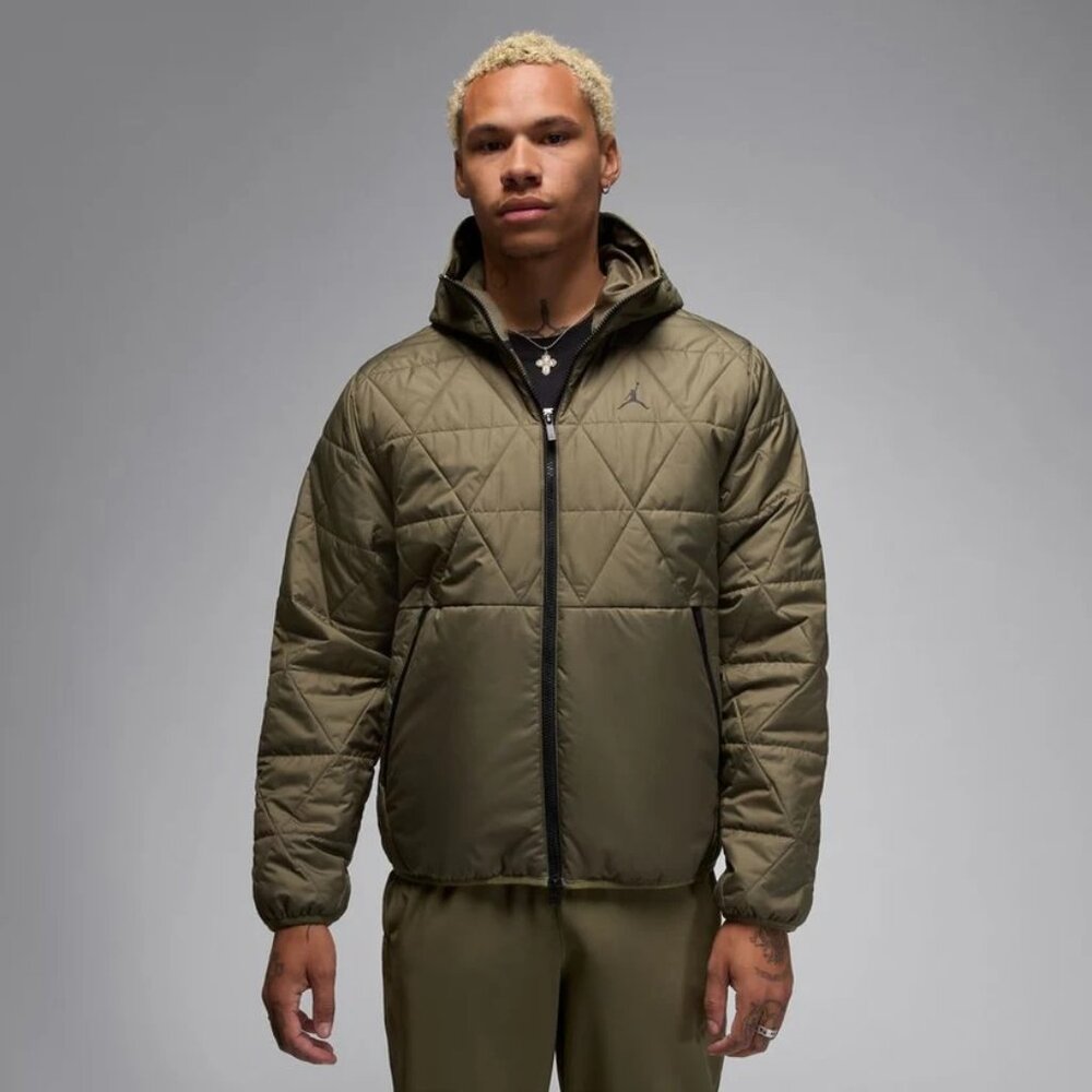Nike Air Jordan 🌵 Therma-FIT Jacket Olive Green Sport Warm Coat
